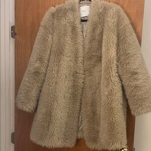 Mango Faux Fur Coat